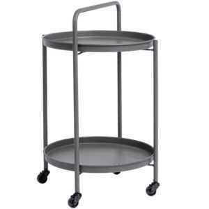 Bizzotto Antracitový zahradní servírovací stolek Austin 45 cm