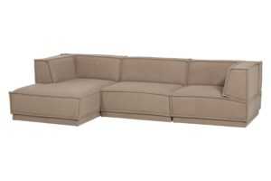 WOOOD Světle hnědá rohová pohovka Manu 286 cm