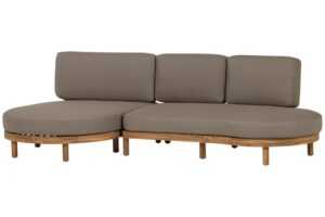 WOOOD Hnědá zahradní rohová pohovka Zinto 300 cm