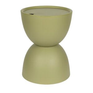 White Label Zelený plastový zahradní stolek MARA 34 cm