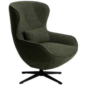 Kave Home Zelené čalouněné otočné křeslo Sorile