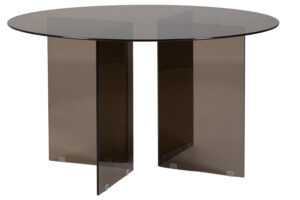 Bizzotto Hnědý skleněný jídelní stůl Iride Ø130 cm