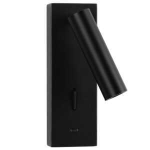 Nova Luce Černé kovové nástěnné LED světlo Fuse