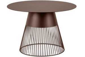 Bizzotto Hnědý kovový konferenční stolek Godric Ø60 cm