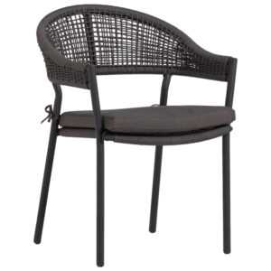 WOOOD Hnědá zahradní židle Rilo s výpletem