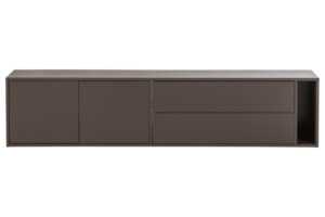 WOOOD Hnědý dřevěný TV stolek Settle Down 200 x 44 cm