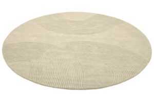 Bolia Krémově bílý vlněný kulatý koberec Zen 200 cm