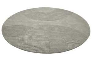 Bolia Světle šedý vlněný kulatý koberec Zen 200 cm