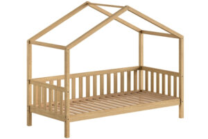 Vipack Dubová dětská postel Nature se zábranou 90 x 200 cm