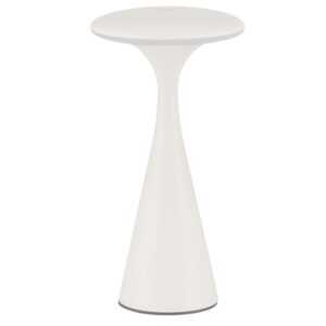 Nova Luce Bílá kovová nabíjecí stolní LED lampa Grigio