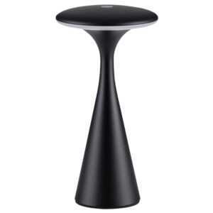 Nova Luce Černá kovová nabíjecí stolní LED lampa Grigio