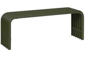 noo.ma Zelená kovová zahradní lavice Nokk 114 cm