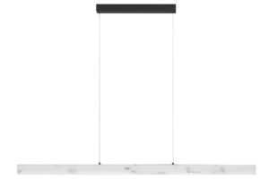 Nova Luce Bílé závěsné LED světlo Vaster 120 cm s černým zavěšením