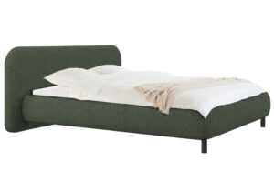 noo.ma Zelená bouclé dvoulůžková postel Mumo 160 x 200 cm