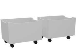 Vipack Set dvou bílých dřevěných boxů Forrest 40 x 57 cm