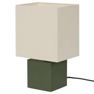noo.ma Zelená dřevěná stolní lampa Zam