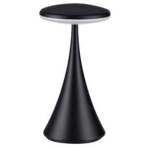 Nova Luce Černá kovová nabíjecí stolní LED lampa Elbo